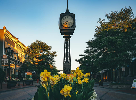 clock tower with blue sky