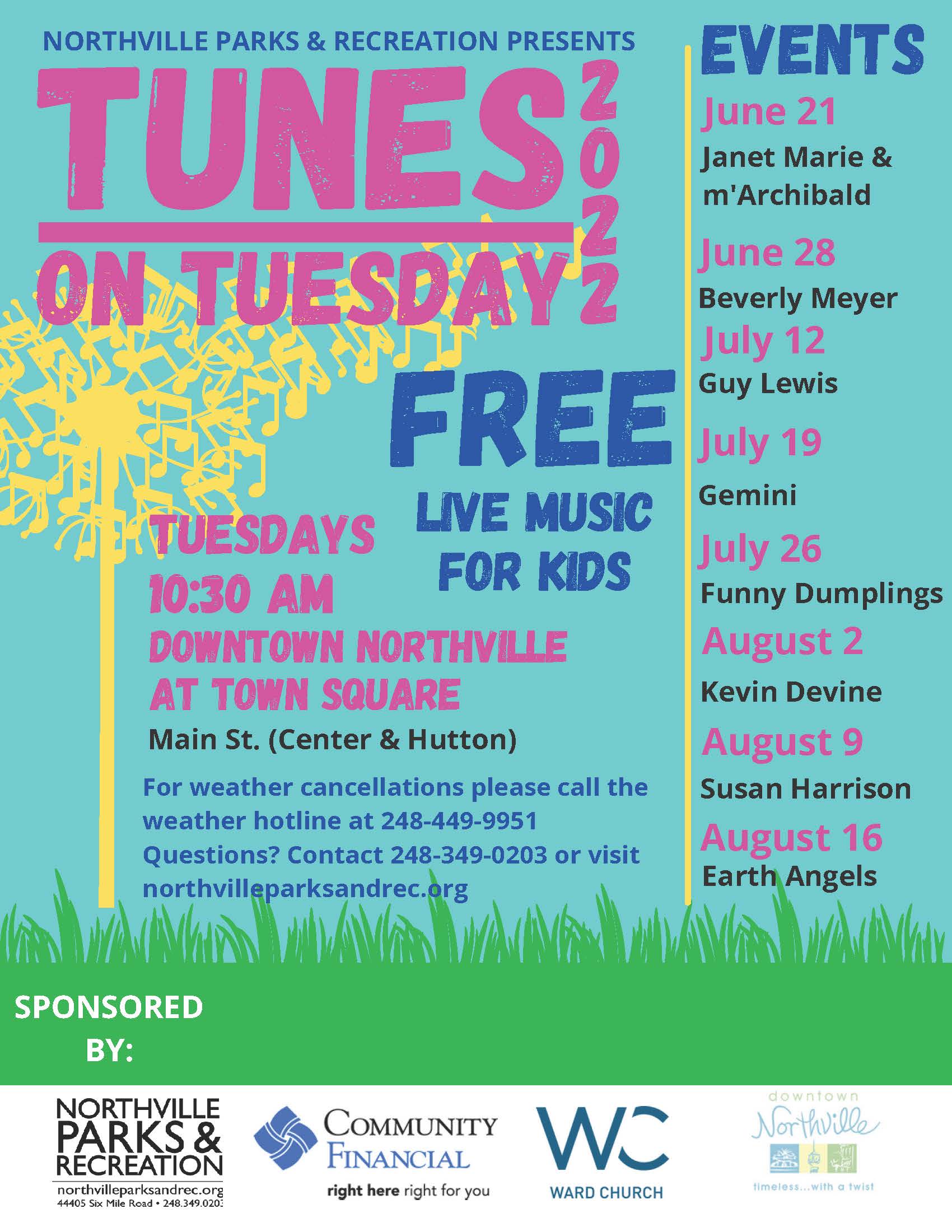 Tunes on Tuesday Northville DDA