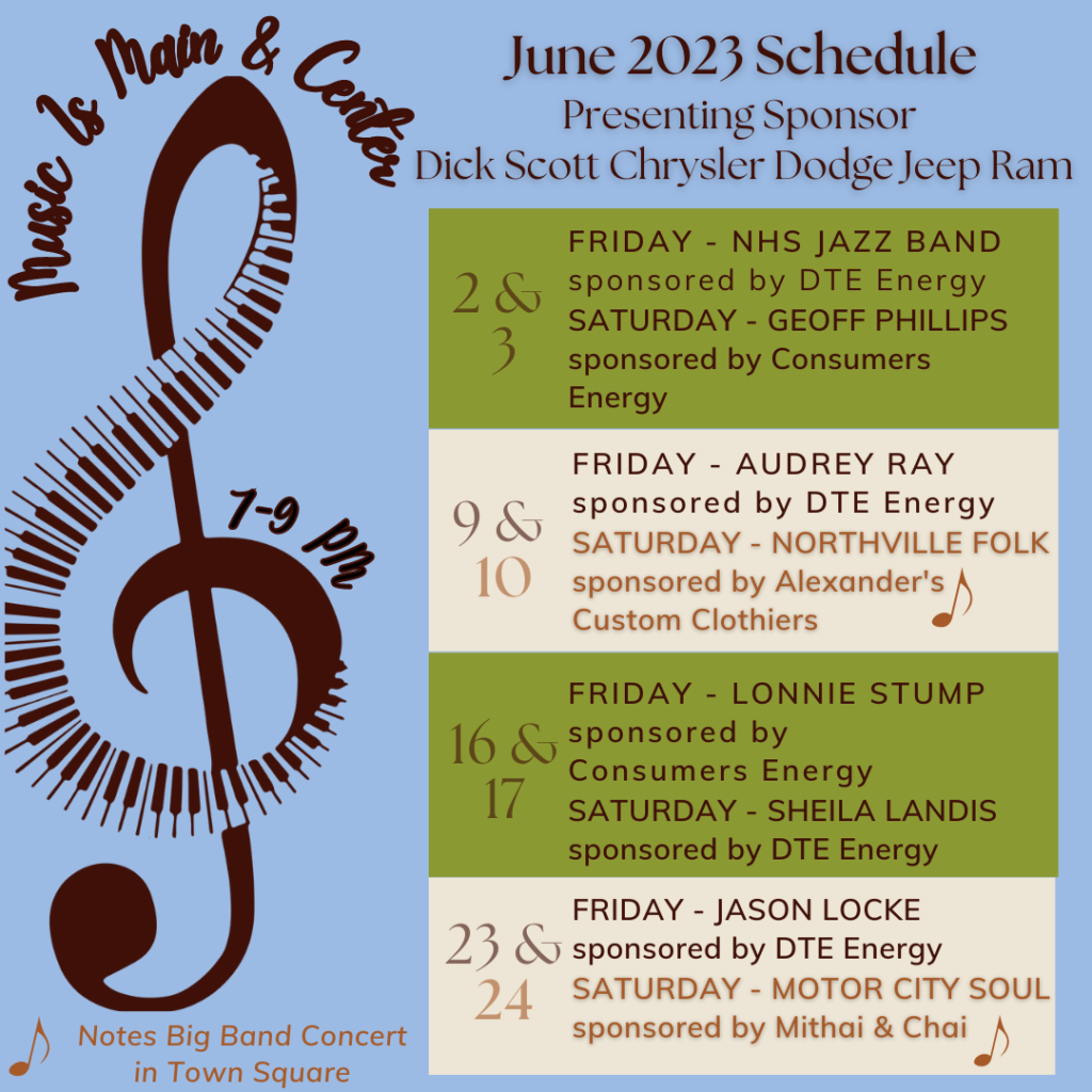 Summer Concerts Northville DDA