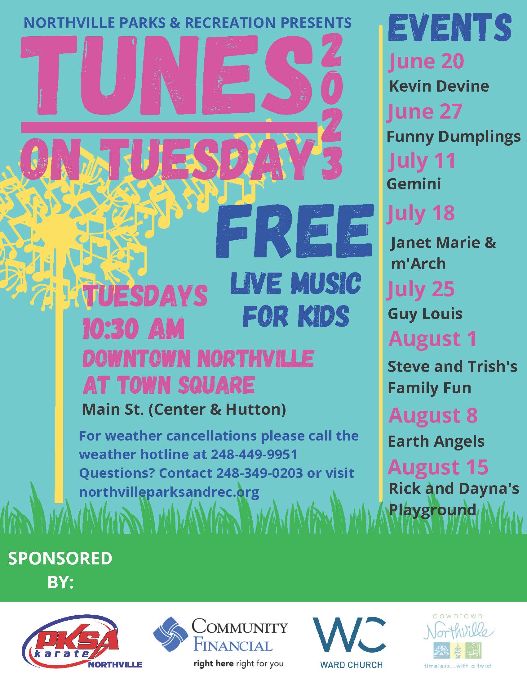 Tunes on Tuesday Northville DDA