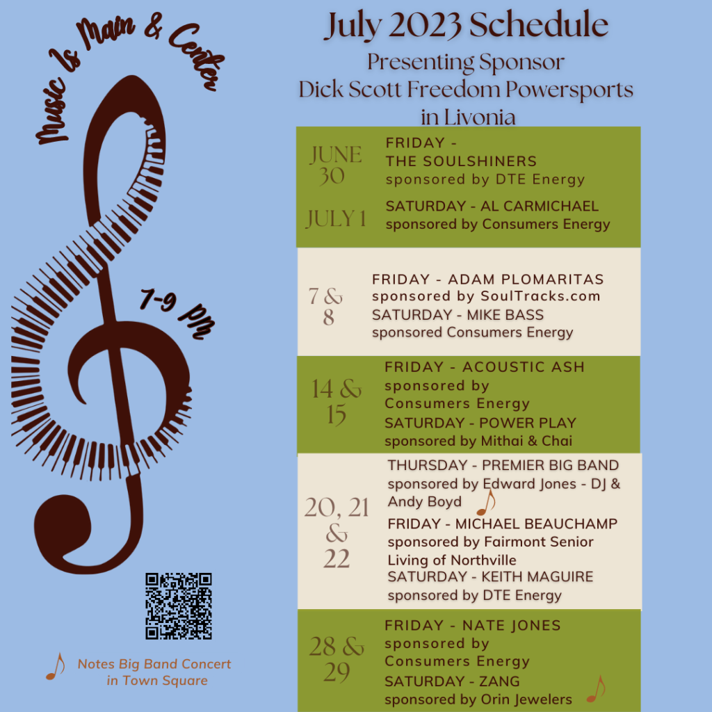 Summer Concerts Northville DDA
