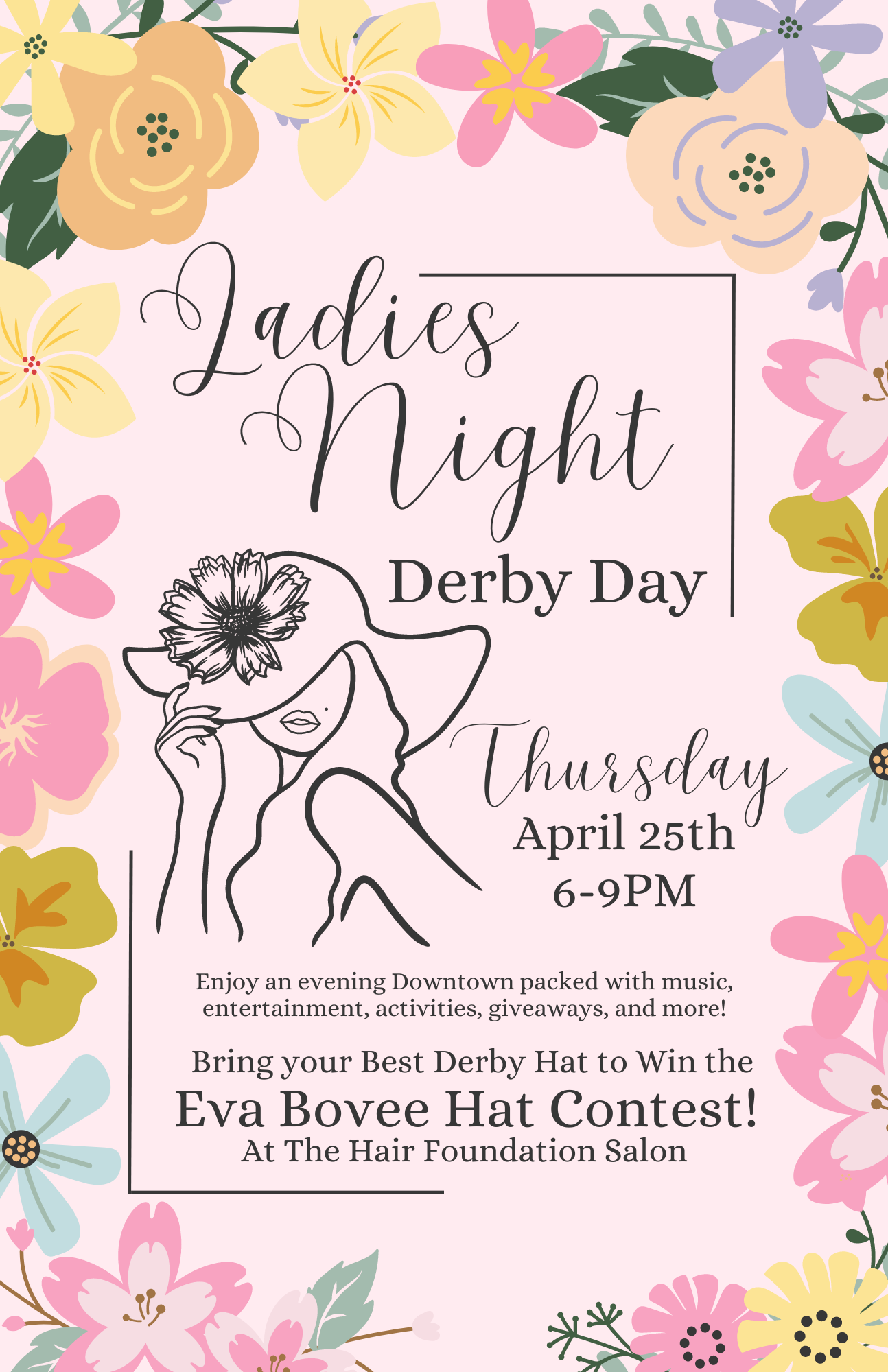 event poster ladies night