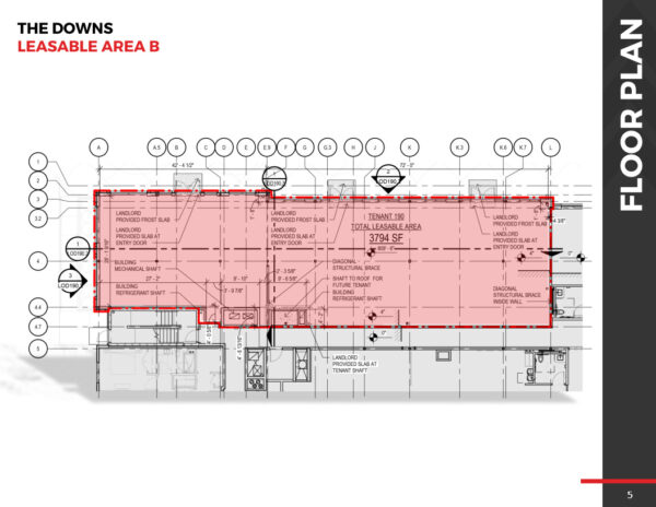 Floor plan of leasable area B