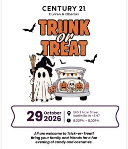 Century 21 Halloween trunk-or-treat event flyer